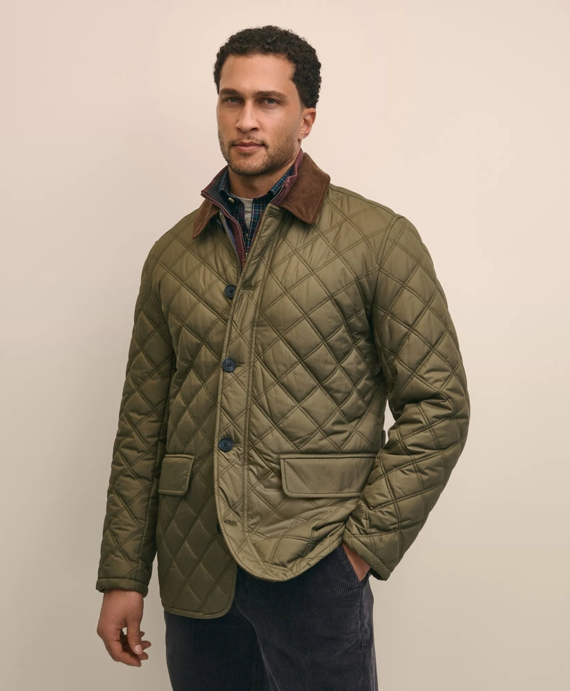 Paddock Diamond Quilted Coat / Brooks Brothers Sale