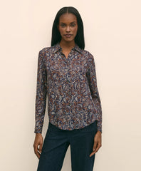 Paisley Shimmer-Stripe Shirt / Brooks Brothers Sale