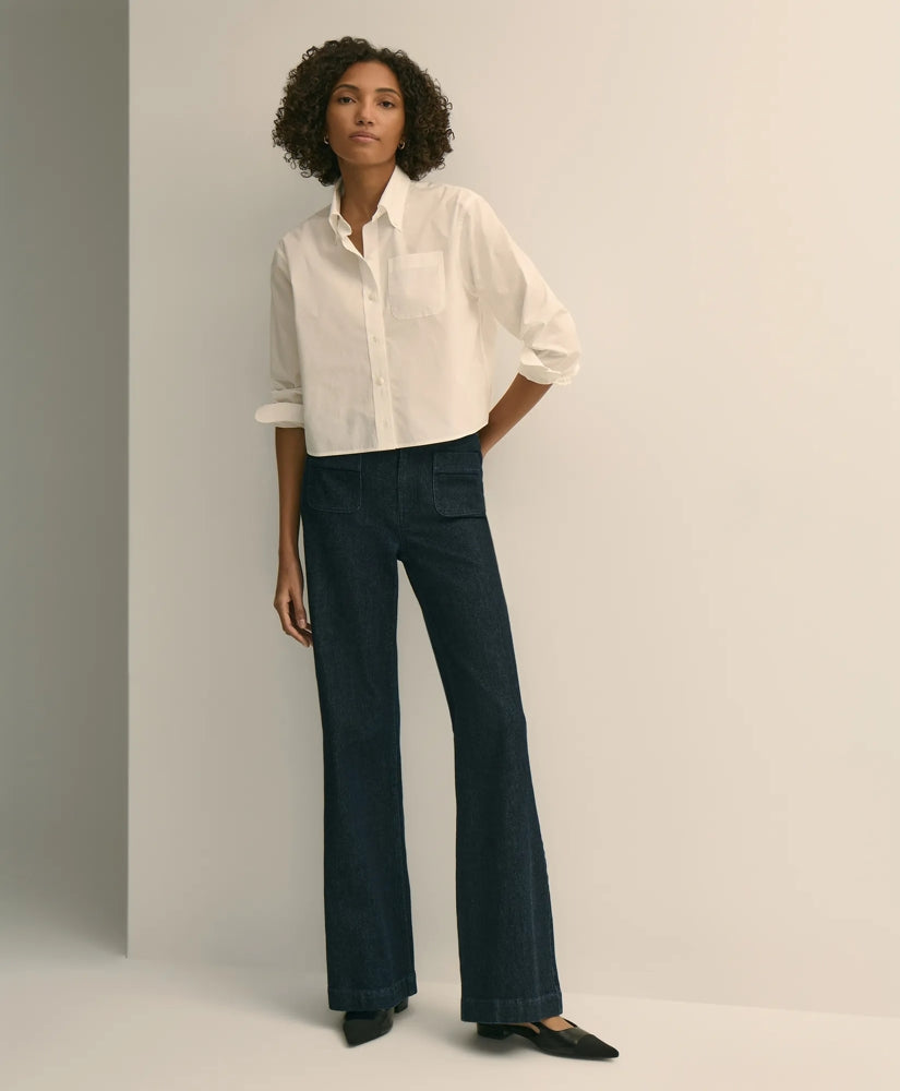 Patch Pocket Bootcut Jeans / Brooks Brothers Women