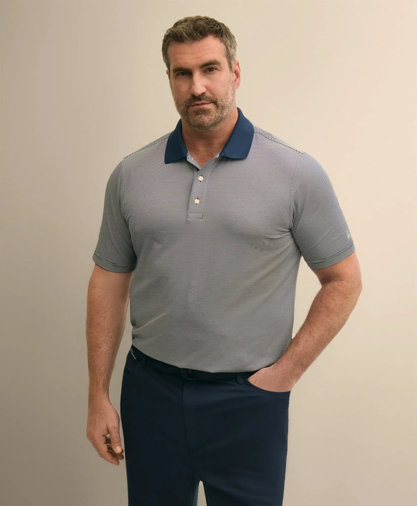 Performance Series Big & Tall Microstripe Polo Shirt / Brooks Brothers Men