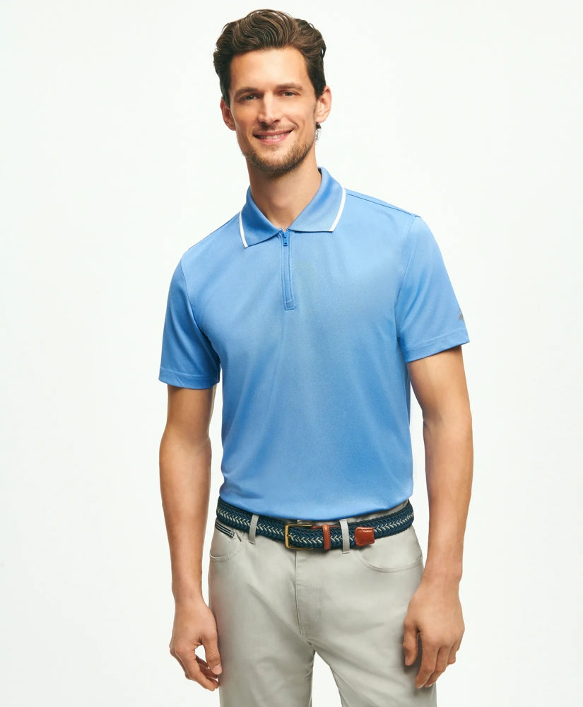 Performance Series Quarter-Zip Pique Polo Shirt / Brooks Brothers Men