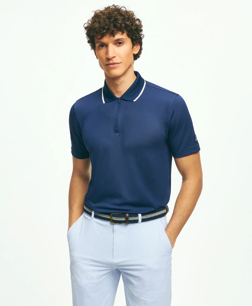Performance Series Quarter-Zip Pique Polo Shirt / Brooks Brothers Men