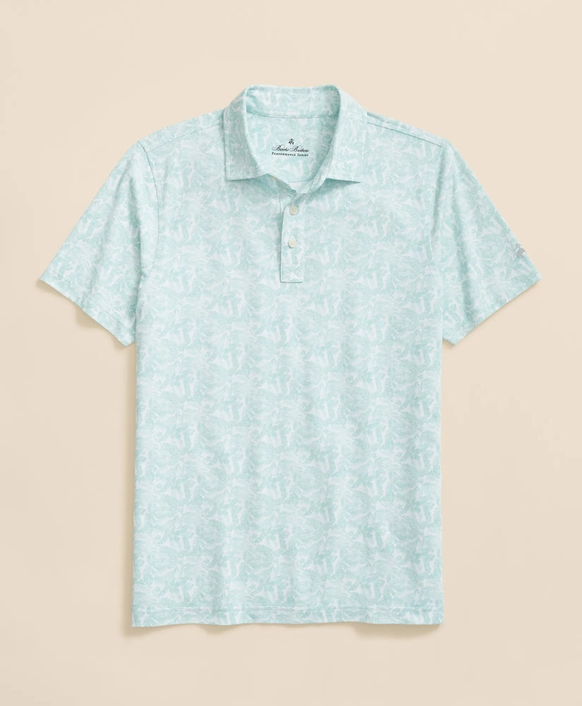 Performance Series Hawaiian Print Polo Shirt / Brooks Brothers Sale