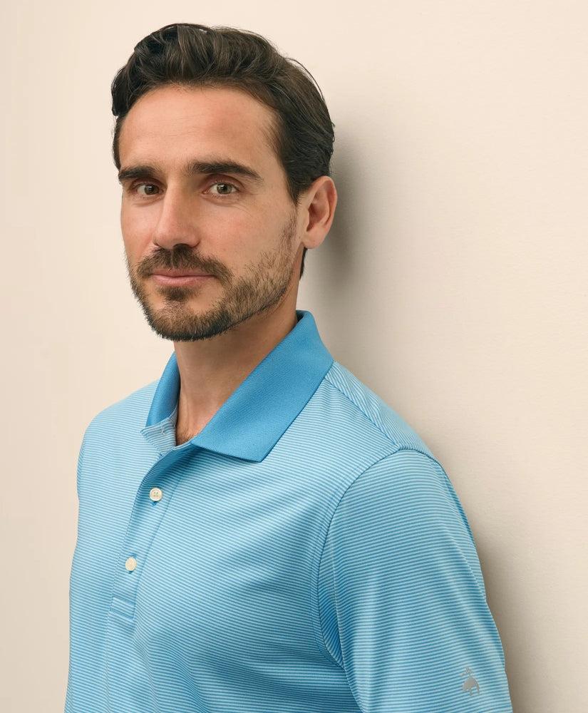 Performance Series Micro Stripe Jersey Polo Shirt / Brooks Brothers Sale