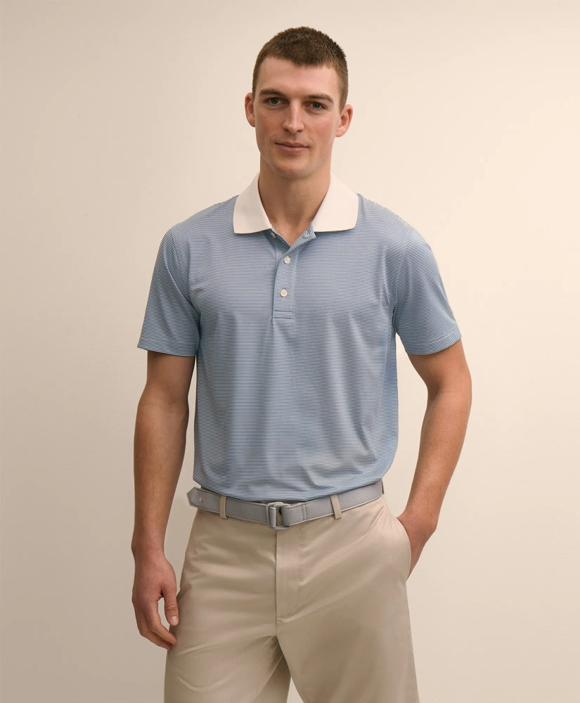 Performance Series Micro Stripe Jersey Polo Shirt / Brooks Brothers Men