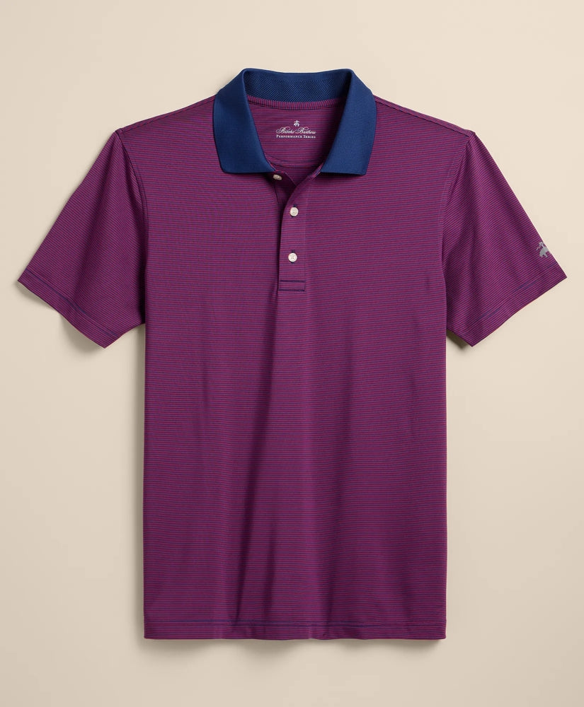 Performance Series Micro Stripe Jersey Polo Shirt / Brooks Brothers Men