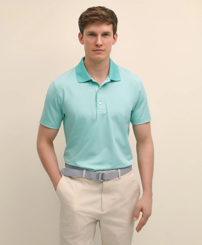 Performance Series Micro Stripe Jersey Polo Shirt / Brooks Brothers Sale