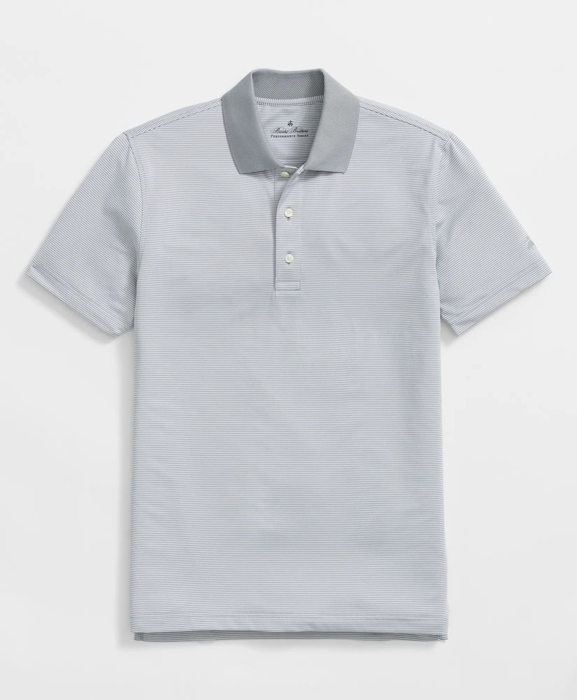 Performance Series Micro Stripe Jersey Polo Shirt / Brooks Brothers Sale
