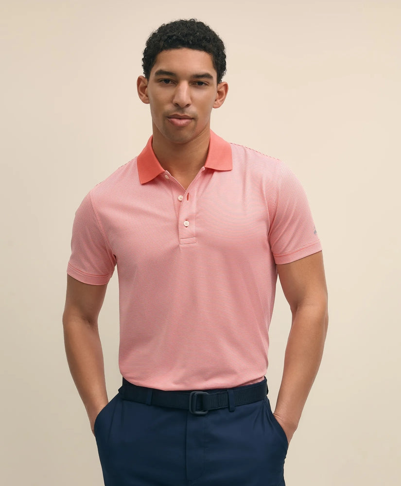 Performance Series Micro Stripe Jersey Polo Shirt / Brooks Brothers Sale