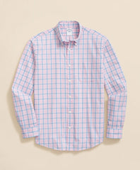 Performance Series Stretch Polo Button-Down Collar, Checked Sport Shirt / Brooks Brothers Sale