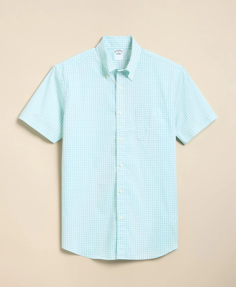 Performance Series Stretch Polo Button-Down Collar, Gingham Sport Shirt / Brooks Brothers Men
