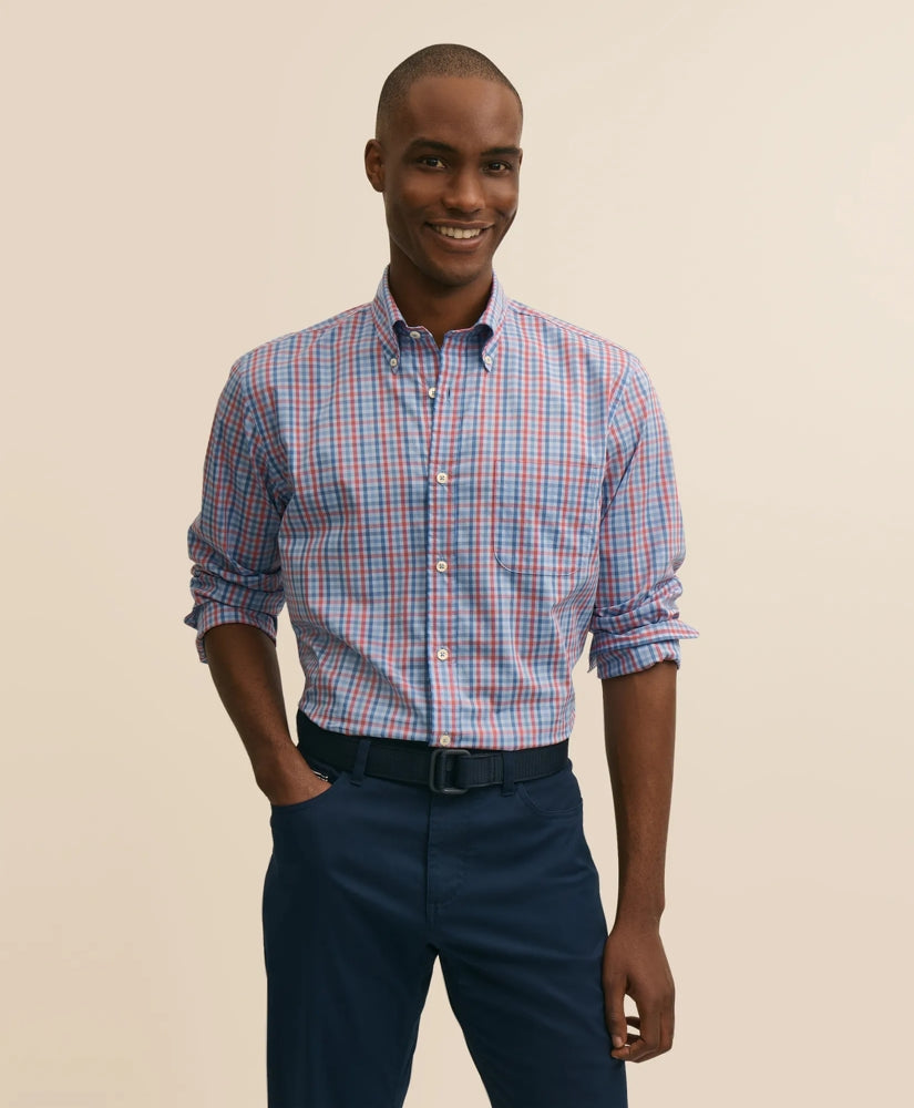 Performance Series Stretch Polo Button-Down Collar, Gingham Sport Shirt / Brooks Brothers Shirts