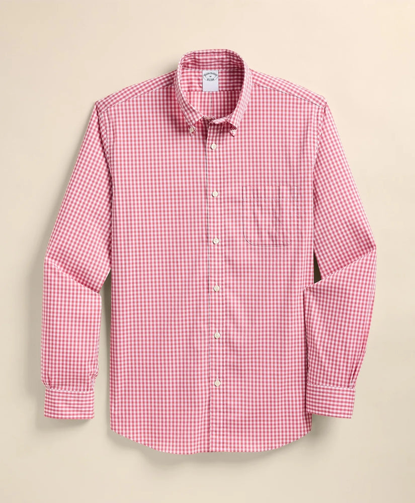Performance Series Stretch Polo Button-Down Collar, Gingham Sport Shirt / Brooks Brothers Shirts