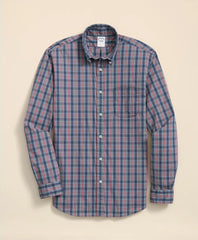 Performance Series Stretch Polo Button-Down Collar, Tartan Sport Shirt / Brooks Brothers Sale