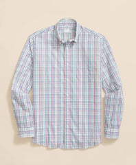 Performance Series Stretch Polo Button-Down Collar, Windowpane Sport Shirt / Brooks Brothers Sale