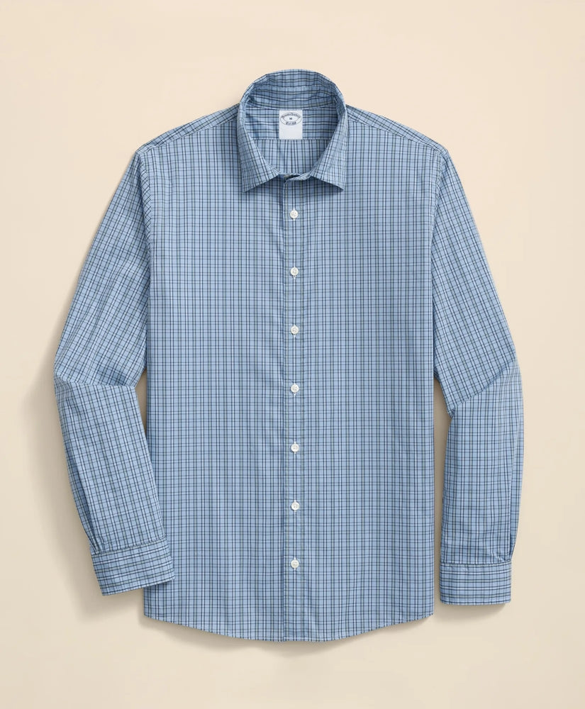 Performance Series Stretch Spread Collar, Check Sport Shirt / Brooks Brothers Sale