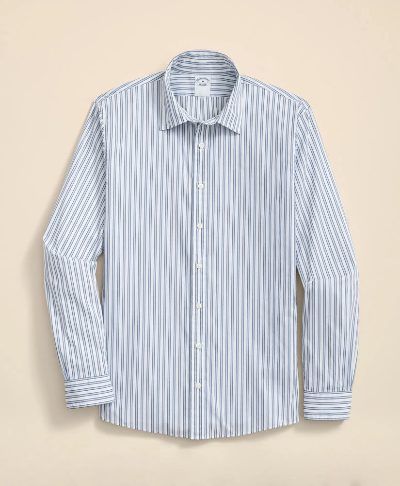 Performance Series Stretch Spread Collar, Striped Sport Shirt / Brooks Brothers Sale