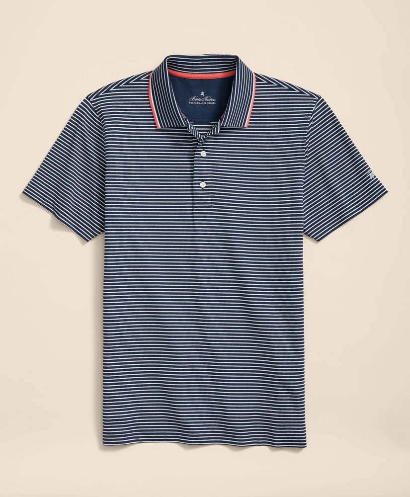 Performance Series Striped Pique Polo Shirt / Brooks Brothers Sale