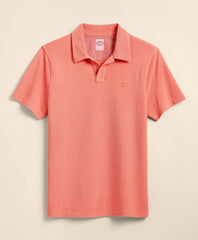 Cotton Pique Garment-Dyed Johnny Collar Polo Shirt / Brooks Brothers Men