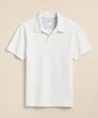 Cotton Pique Garment-Dyed Johnny Collar Polo Shirt / Brooks Brothers Men