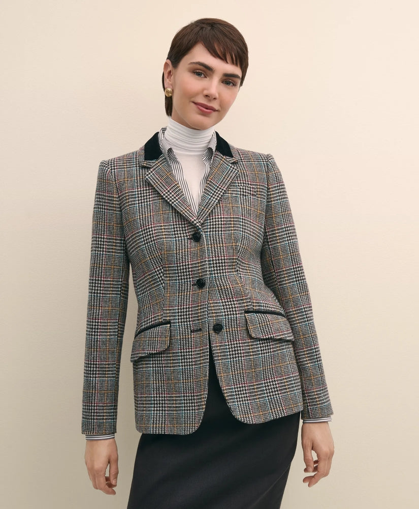 Plaid Shetland Wool Riding Jacket / Brooks Brothers Sale