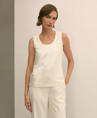 Sequin Scoop Neck Sleeveless Top / Brooks Brothers Sale