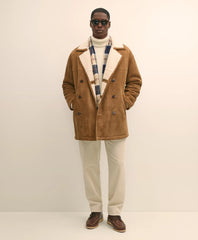 Shearling Double-Breasted Coat / Brooks Brothers Sale