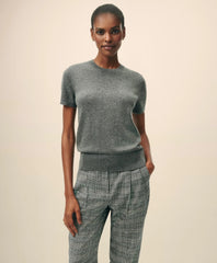 Short-Sleeve Shell Sweater in Cashmere / Brooks Brothers Women