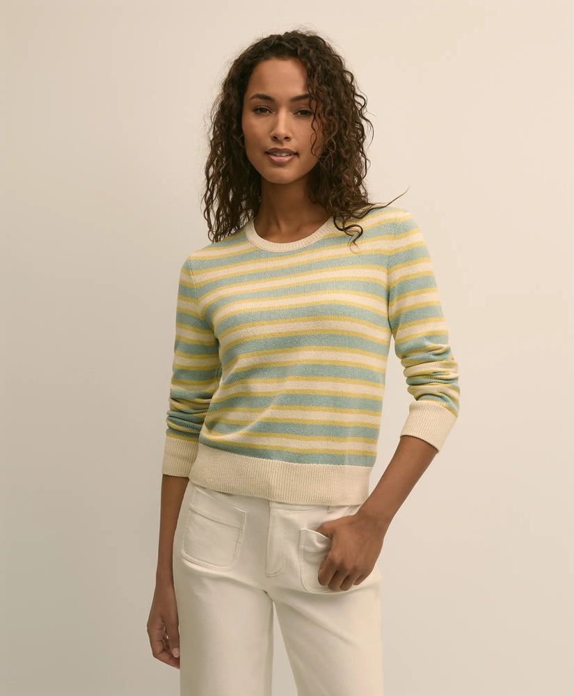 Silk Blend Relaxed Stripe Sweater / Brooks Brothers Women