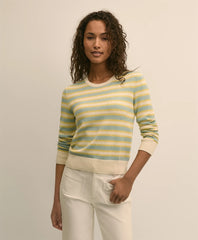 Silk Blend Relaxed Stripe Sweater / Brooks Brothers Women
