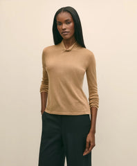 Silk Cashmere Twist Neck Sweater / Brooks Brothers Sale
