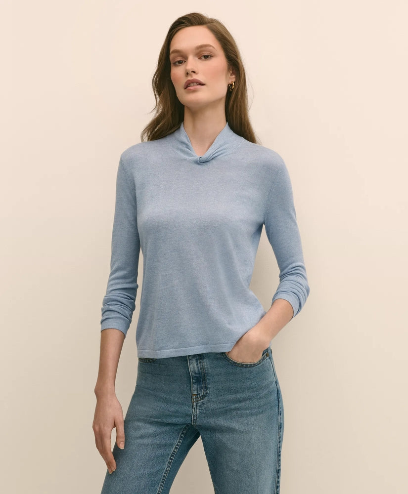 Silk Cashmere Twist Neck Sweater / Brooks Brothers Sale