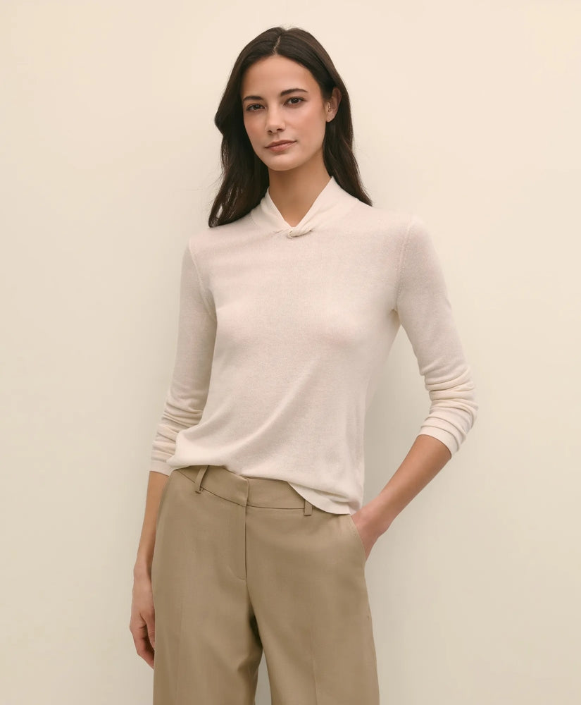 Silk Cashmere Twist Neck Sweater / Brooks Brothers Sale