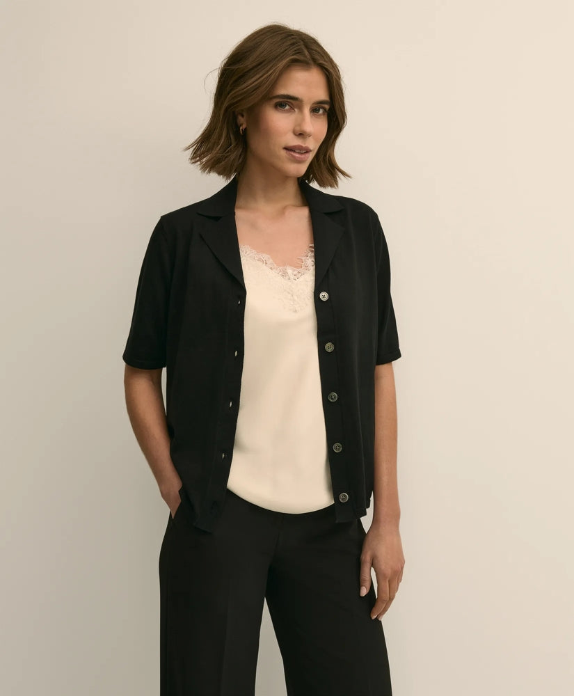 Silk-Cotton Polo Sweater / Brooks Brothers Women