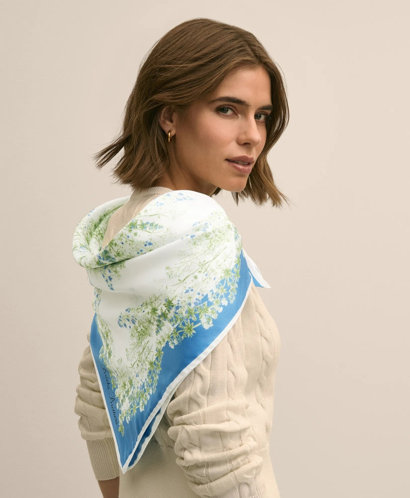 Silk Floral Square Scarf / Brooks Brothers Women