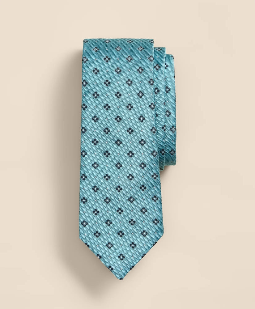 Silk Flower Dot Foulard Tie / Brooks Brothers Men