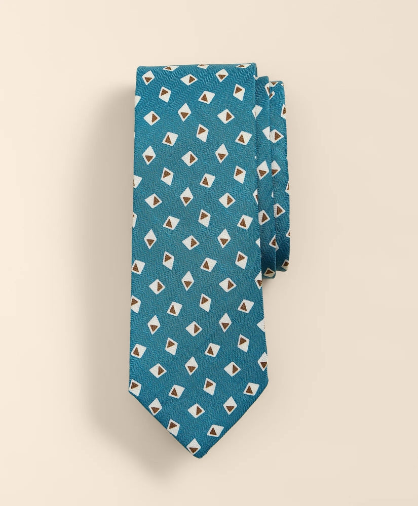 Silk-Linen Diamond Tie / Brooks Brothers Men