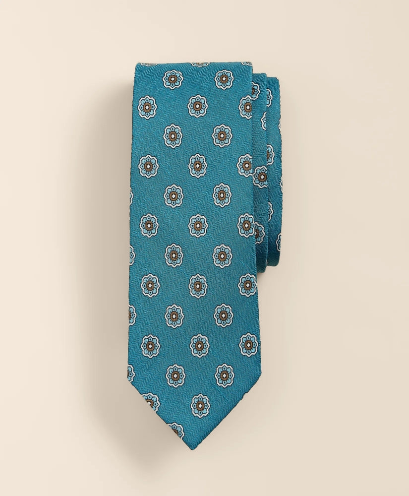 Silk-Linen Foulard Tie / Brooks Brothers Men