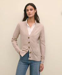 Silk Marled Knit Relaxed Cardigan / Brooks Brothers Sale