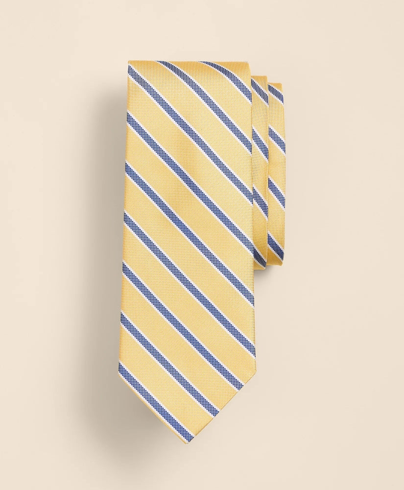Silk Oxford-Weave Outline Stripe Tie / Brooks Brothers Men