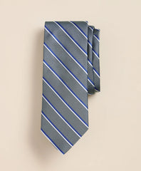 Silk Oxford-Weave Stripe Tie / Brooks Brothers Men