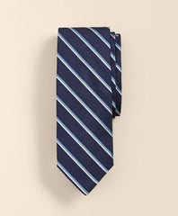 Silk Oxford-Weave Stripe Tie / Brooks Brothers Men