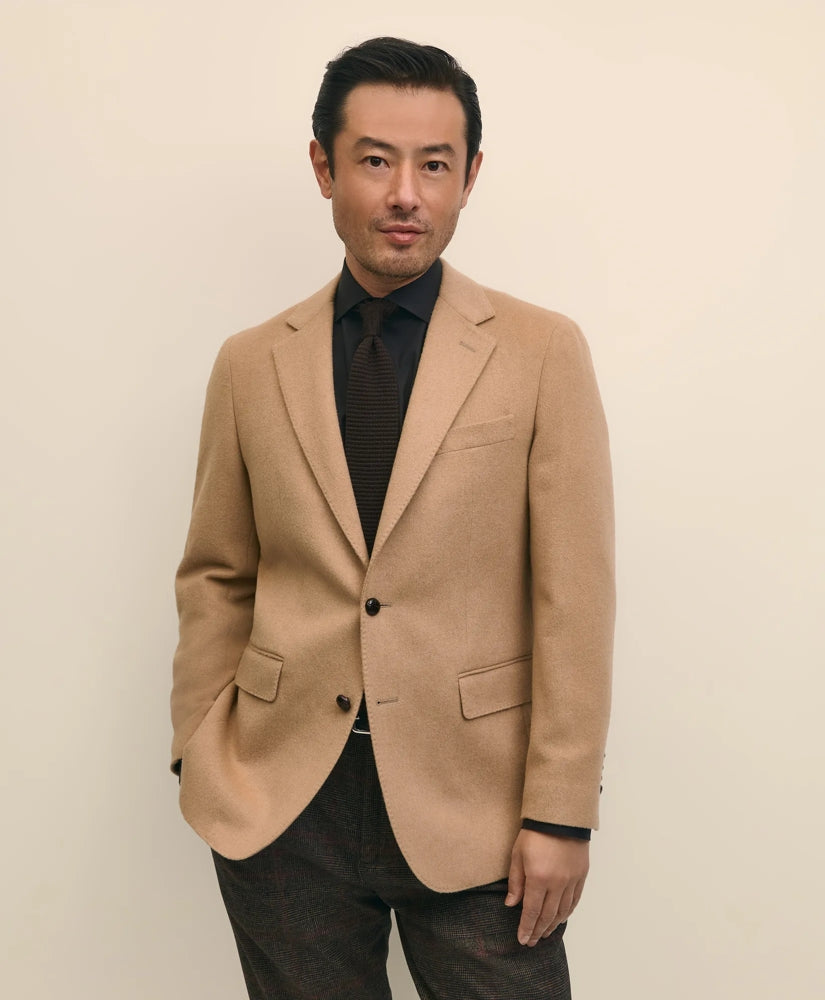 Slim Fit Camel Hair Twill 1818 Sport Coat / Brooks Brothers Tailored
