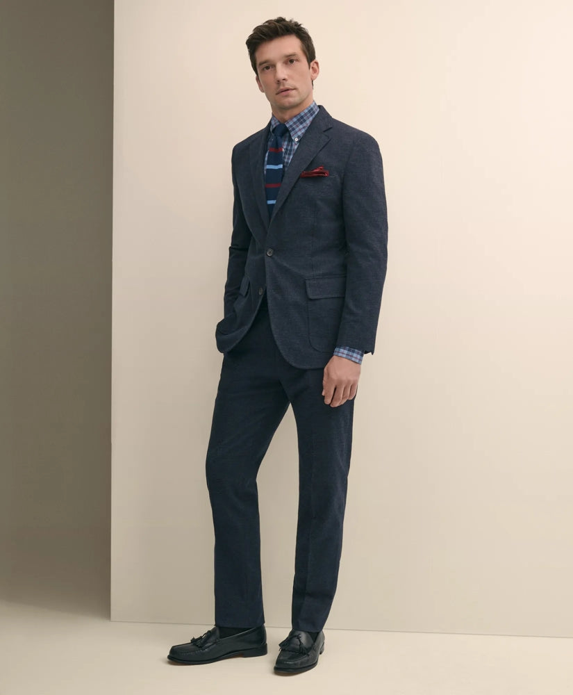 Slim Fit Check Suit Pants in Brushed-Cotton / Brooks Brothers Sale
