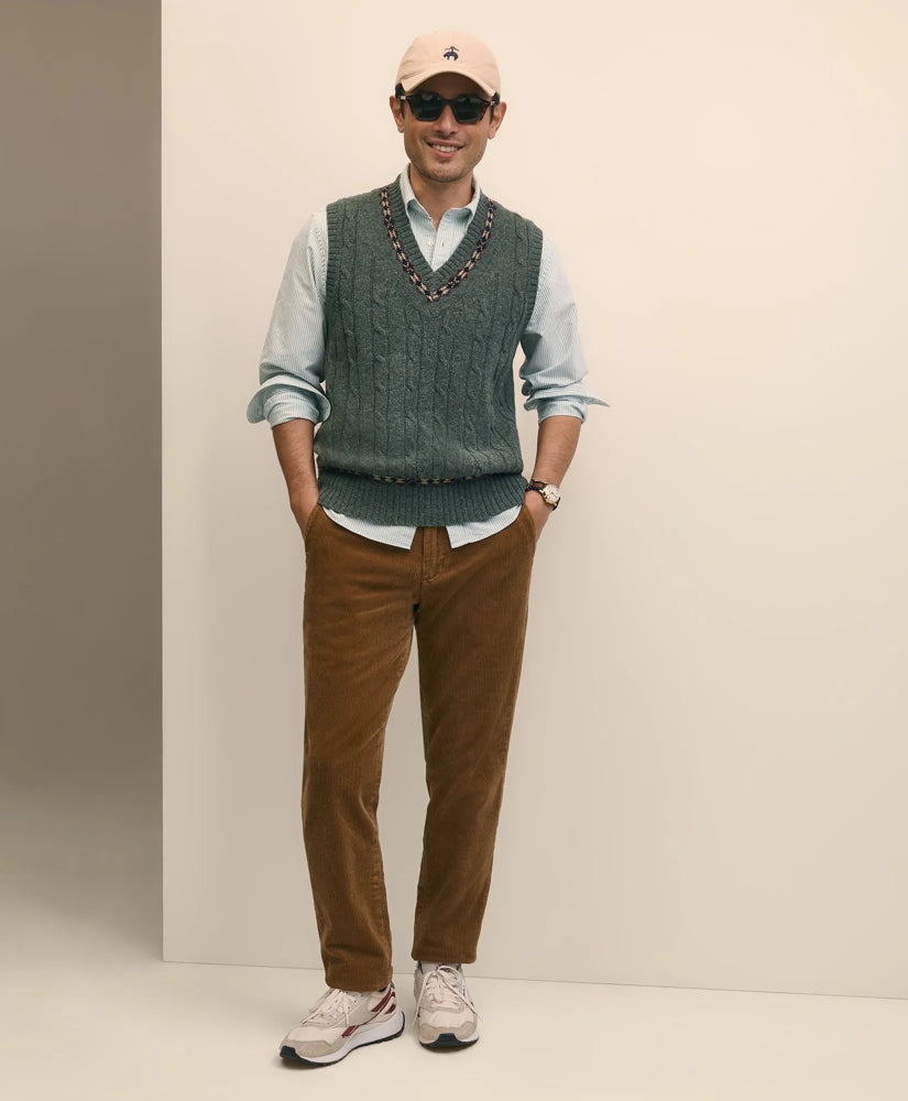 Slim Fit Cotton Wide-Wale Corduroy Pants / Brooks Brothers Sale