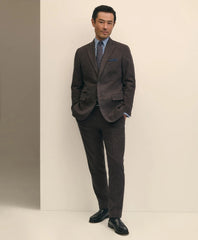 Slim Fit Mini-Houndstooth Suit Pants in Brushed-Cotton / Brooks Brothers Sale