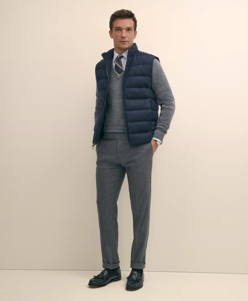 Slim Fit Wool Flannel Dress Pants / Brooks Brothers Men