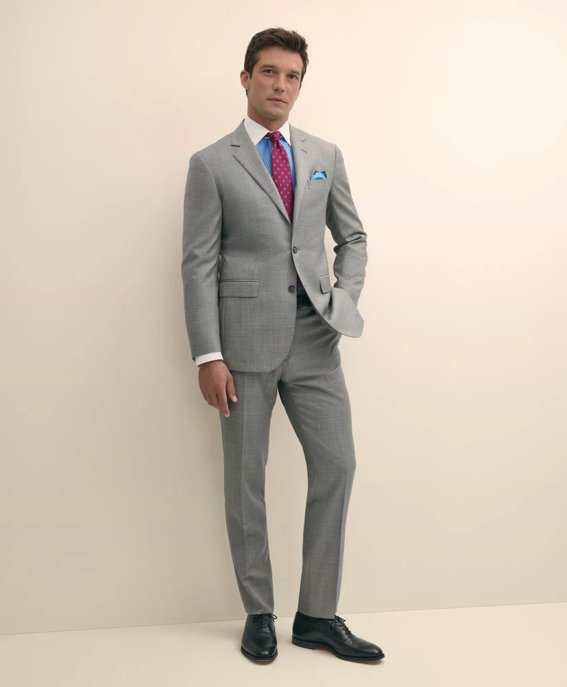 Slim Fit Wool Sharkskin 1818 Suit / Brooks Brothers Men