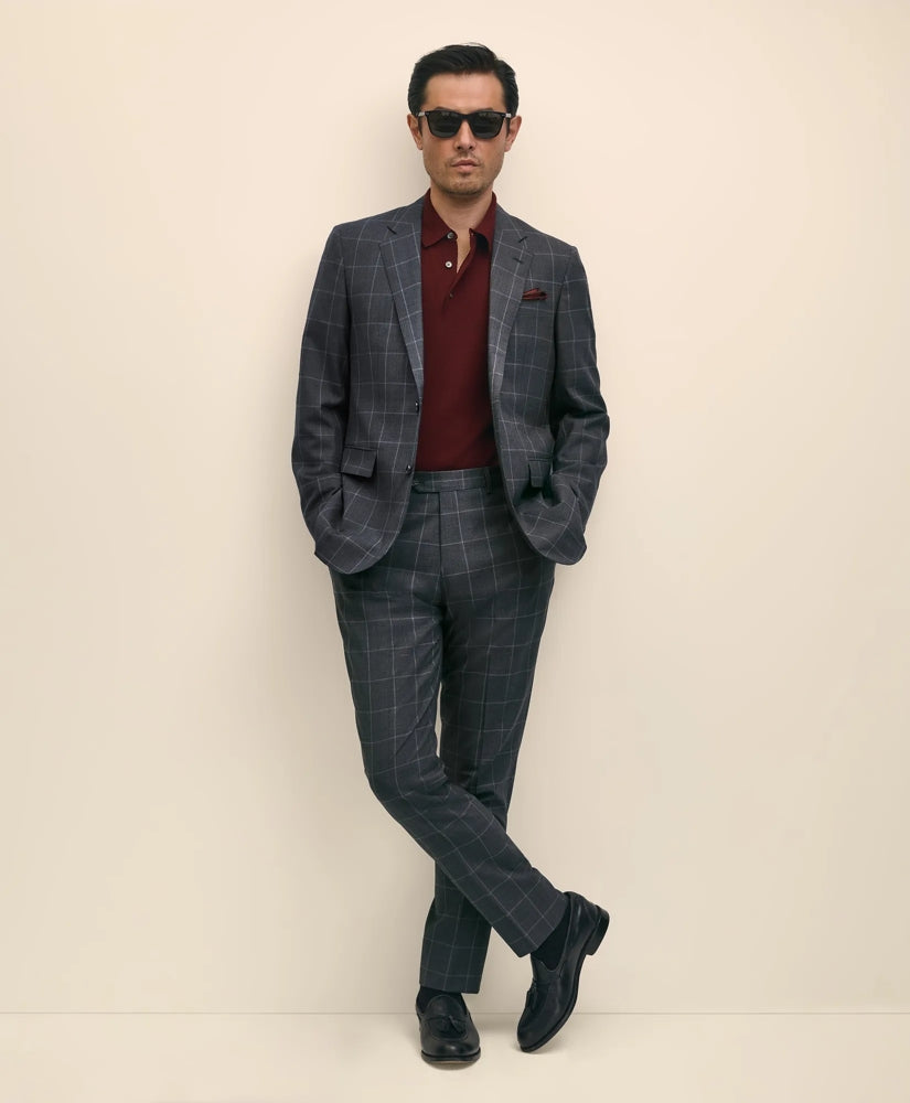 Slim Fit Wool Windowpane 1818 Suit / Brooks Brothers Men