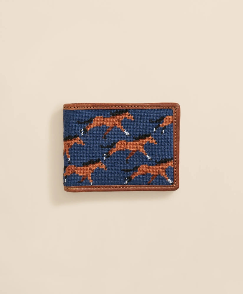 Smathers & Branson Needlepoint Horse Wallet / Brooks Brothers Sale